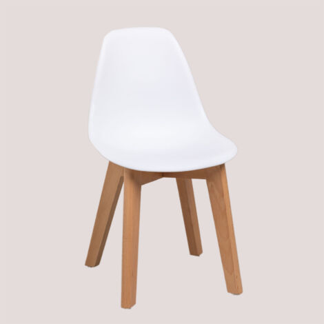 Sedia in polipropilene e legno di faggio Scand Nordic Kids SKLUM