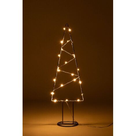 HOMCOM Albero di Natale Bianco 72 Luci LED e 8
