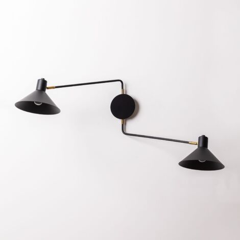Lampada da parete in ferro con 2 punti luce Double Twin SKLUM            