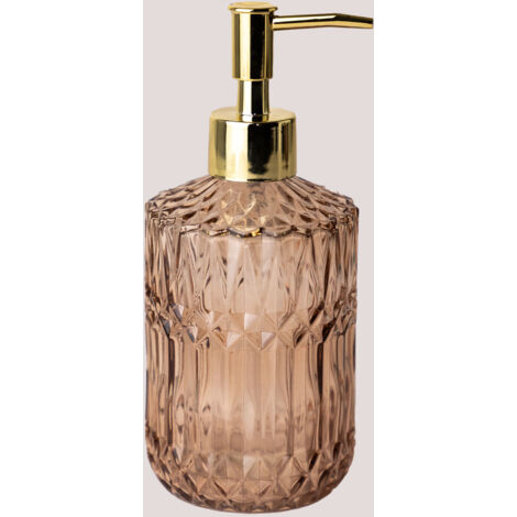 Set di 2 dispenser di sapone in vetro per bagno, 325 ml