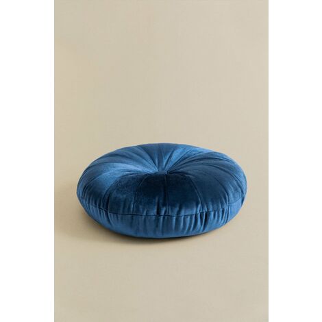 SKLUM Cuscino rotondo in velluto (Ø38 cm) Kumba Blu