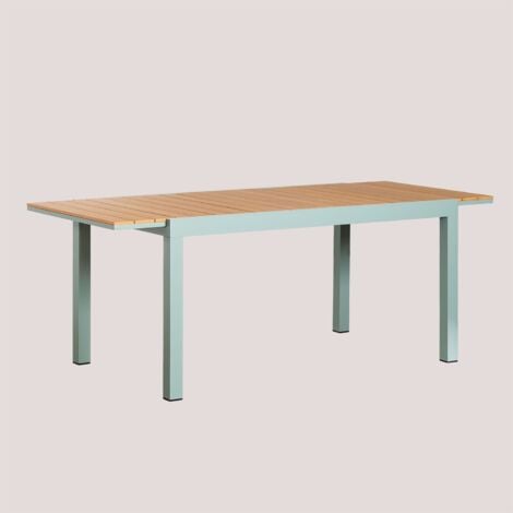 SKLUM Tavolo da Giardino Allungabile Rettangolare in Alluminio (150-197x90  cm) Saura Celadon