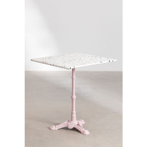 SKLUM Tavolo Bar Quadrato in Terrazzo (60x60 cm) Volutto Zucchero Filato  Rosa