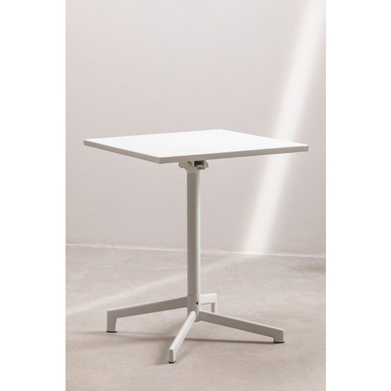 Table de Bar Pliante et Convertible en 2 Hauteurs en Acier (Ø59,5 cm) Dely  - SKLUM