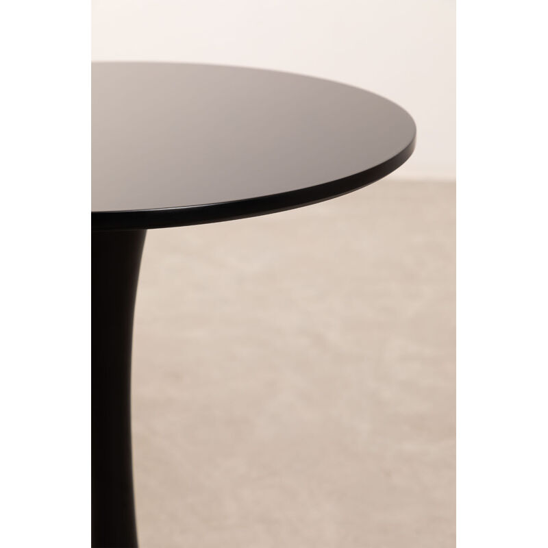 Table à Manger Ronde WS DESIGN, 80cm, MDF Et Métal, Style Tuhl, Couleur Noire, Neuve