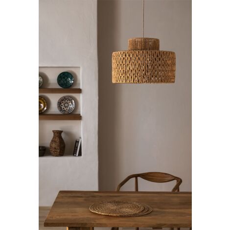 Lampe Suspendue En Papier Tressé Libel SKLUM Blanc