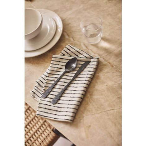Serviette Coton Jacquard Vaches Laitières - 50,8x76,2 Cm - Marque Coucke, Ton Crème - 3
