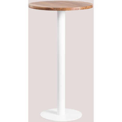 Table Haute de Bar Ronde en Bois d'Acacia Macchiato SKLUM Ø60 cm