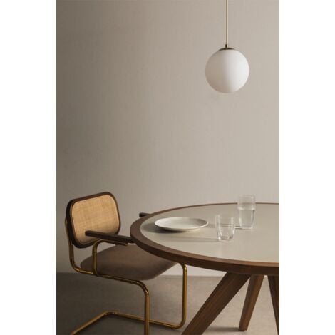 Plafonnier en fer avec boule de verre Uvol SKLUM Doré Ø19 cm