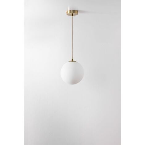 Plafonnier en fer avec boule de verre Uvol SKLUM Doré Ø19 cm
