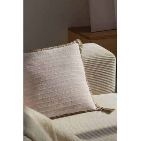 2 Housses De Coussin Hackney Avalon Écru - 45x45 & 60x60, Motif Fleurs (NEUF Avec étiquettes)