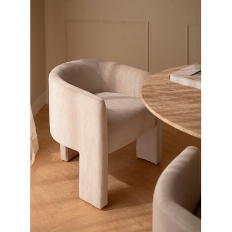 Chaise de salle à manger en velours Xastru SKLUM         Beige