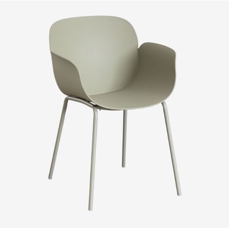 Chaise de jardin en fer et polypropylène Lynette SKLUM Vert Bambou (1/5)