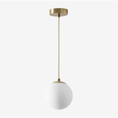 Plafonnier en fer avec boule de verre Ø12 cm Uvol SKLUM Doré