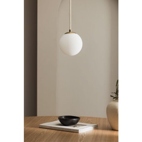 Plafonnier en fer avec boule de verre Ø12 cm Uvol SKLUM Doré
