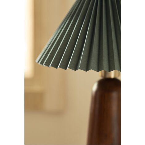 Lampe de table en bois Jeremaia SKLUM Vert Militaire - Bois Foncé