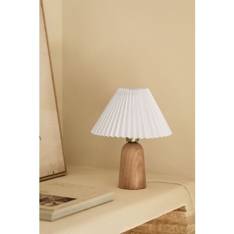 Lampe de table en bois Jeremaia SKLUM Blanc - Bois Naturel