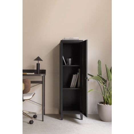 Armoire Casier Métal SKLUM Pohpli 137x38x38cm - Style Industriel Avec Étagères Et Clé