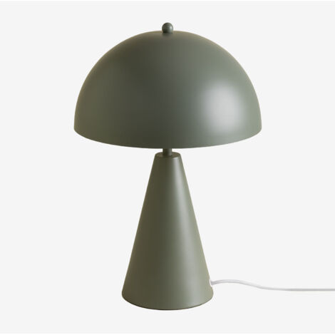 Sklum – Lampe de table en fer kaki – Abat-jour E14 – Dimensions 37x25x10 cm – Pour ambiances chaleureuses intérieures