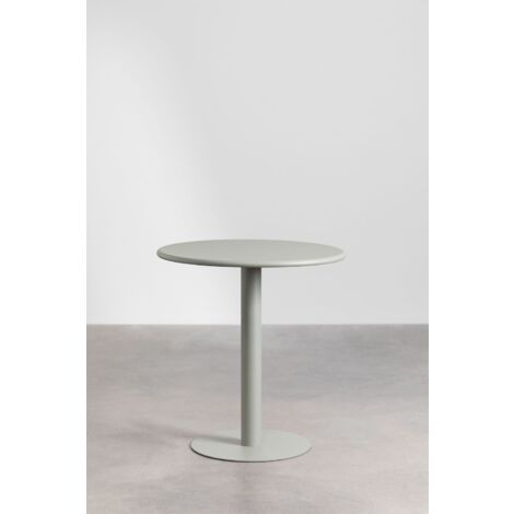 Table de Salle à Manger Ronde en Métal (Ø70 cm) Mizzi SKLUM Vert Kaki