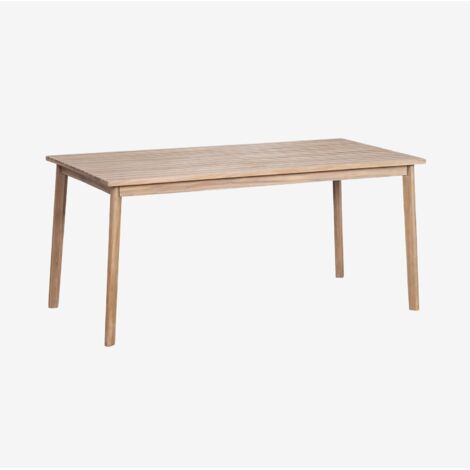 Sklum – Table de jardin rectangulaire en bois d'acacia 180 x 90 cm – Finition vernie pour durabilité – Pieds avec patins de protection (1/5)