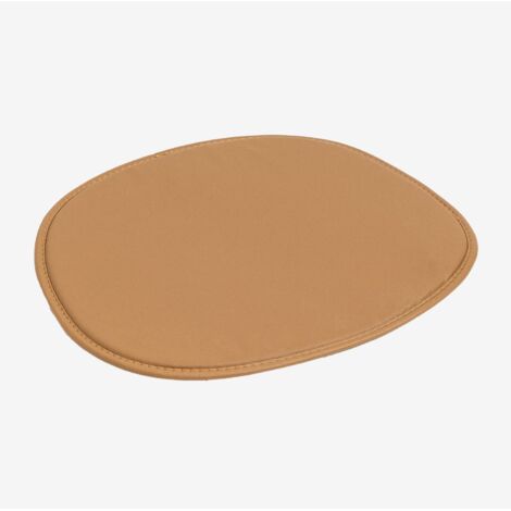 Sklum – Coussin pour chaise Scand – Rembourré en mousse – Similicuir brun caramel – Dimensions 1cm x 39cm x 34.5cm