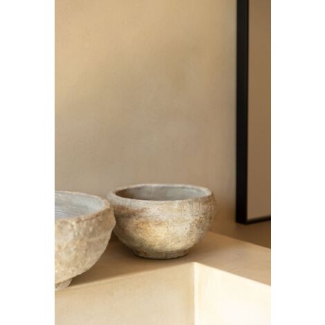 Bol décoratif en terre cuite Agnon SKLUM Marron pierre Ø17 cm