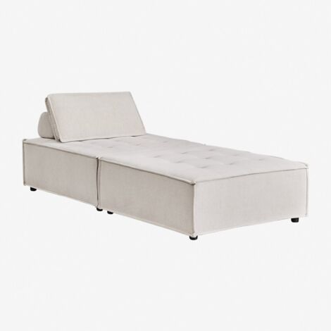 Ensemble de salon avec fauteuil et pouf en tissu Vermont SKLUM (1/5)