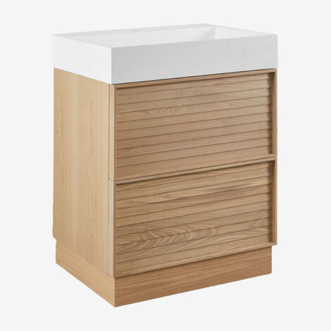 Meuble De Salle De Bain 60 Avec Plateau Et Vasque à Poser - Sans