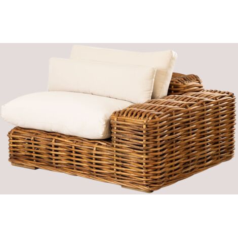 Chaise d'angle de jardin en rotin Milu à droite SKLUM NATUREL (1/5)