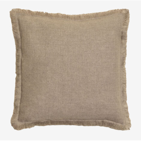 Coussin carré en coton et lin (45x45 cm) Glenfern SKLUM Beige Semoline (1/5)