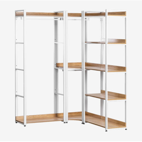 Porte-vêtements Enfant Filla - En Pin Avec Tiroir Et étagère - Apprentissage Autonome - Blanc
