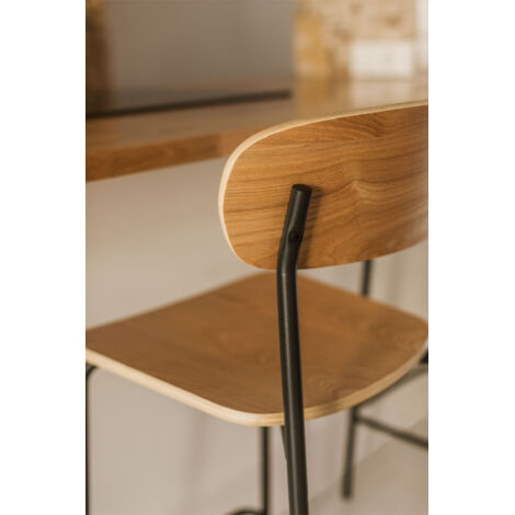 Lot De 4 Tabourets Empilables Multifonctions Bois Cerisier Avec Roues - 36x54cm, Maison Bureau Salon Chambre