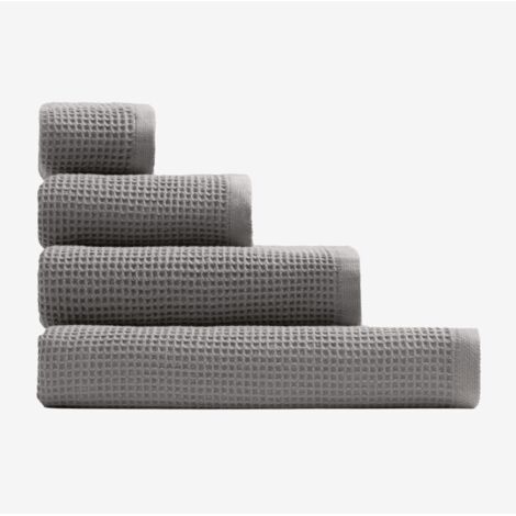 Lot de 4 serviettes en coton gaufré Fiorala SKLUM Gris Vison