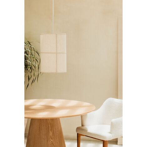 Abat-jour en coton recyclé Olinda SKLUM Blanc Gardenia Ø25 cm