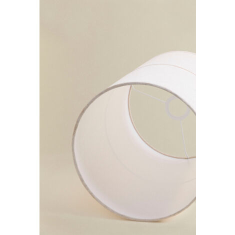Abat-jour en coton recyclé Olinda SKLUM Blanc Gardenia Ø25 cm