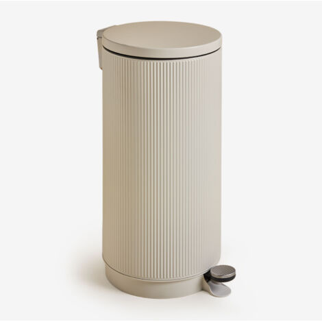 Poubelle avec couvercle et pédale Midler SKLUM Blanc Gardenia (1/5)