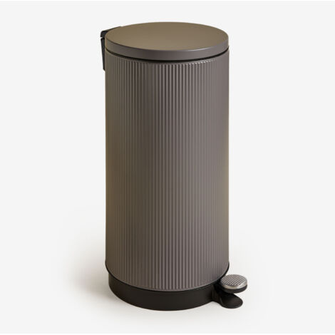 Poubelle avec couvercle et pédale Midler SKLUM Gris Taupe (1/5)
