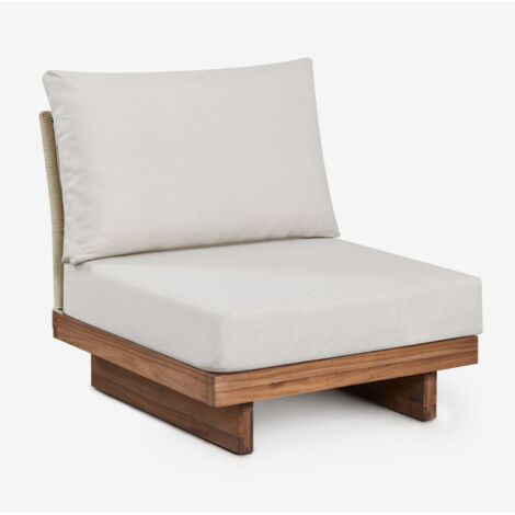 Fauteuil de jardin en bois d'acacia et corde tressée Dailin SKLUM (1/5)