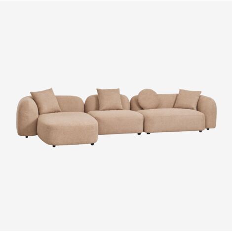 Canapé méridienne gauche modulable 3 pièces en chenille Coco SKLUM (1/5)