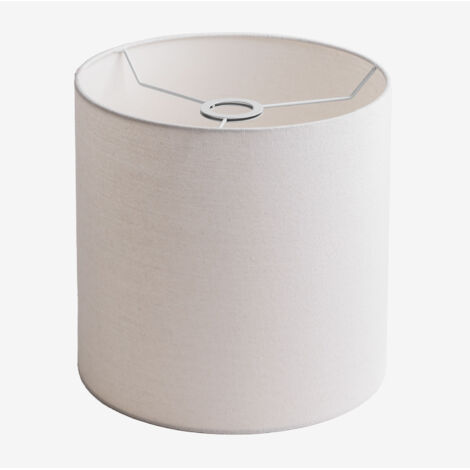 Sklum – Abat-jour en tissu blanc Ø30 cm – Hauteur 30 cm – Structure en fer pour résistance – Ambiance chaleureuse et moderne
