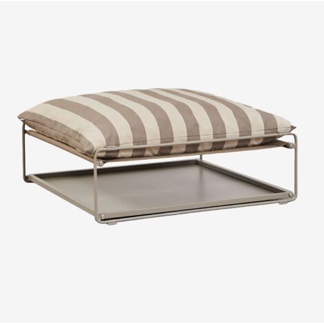 Pouf de jardin Amaro transformable en table d'appoint SKLUM Tapioca Beige - Brun Moka (1/5)