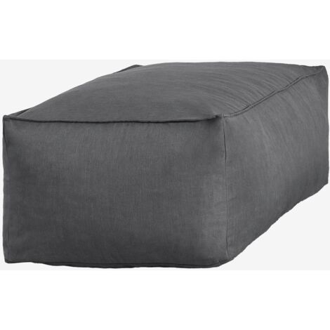 Pouf 110x65 cm en tissu Dojans SKLUM Gris Granit (1/5)