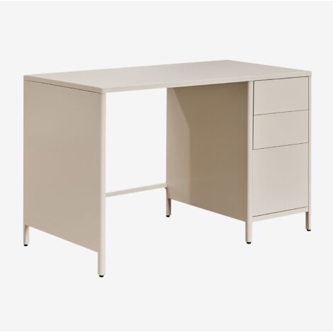 Bureau en acier avec tiroirs Michigan SKLUM Tapioca Beige (1/5)