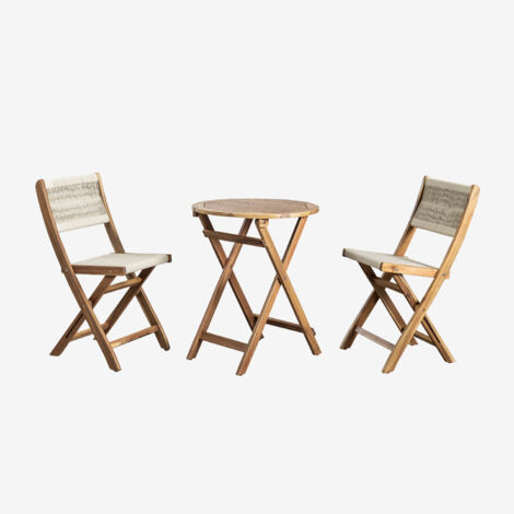 Chaise Longue Pliante En Bois + Table - Housse Interchangeable - 3 Positions Dossier - Parfaite Pour Jardin, Plage, Terrasse