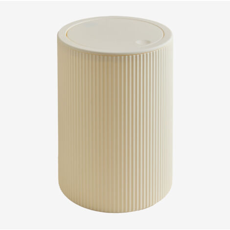 Poubelle à couvercle en ABS Ozene SKLUM Blanc Gardenia