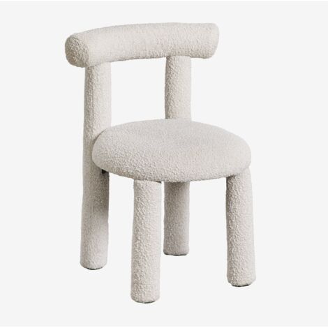 Pack de 2 chaises de salle à manger rembourrées en tissu bouclé Gia SKLUM (1/5)