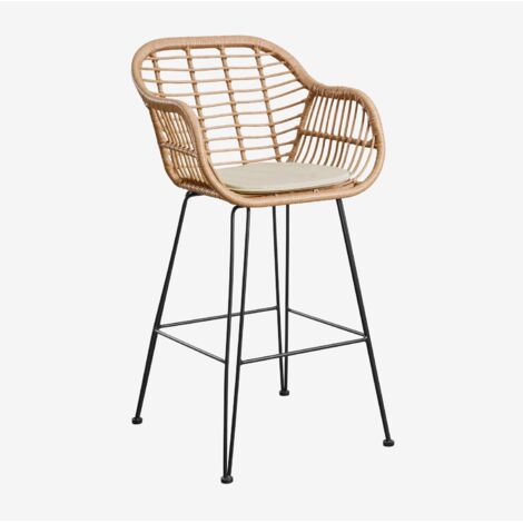 Tabouret de jardin haut en osier synthétique Zole SKLUM  ↑75 cm