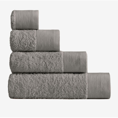 Serviette en coton et lin Markel SKLUM Gris