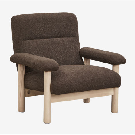 Lot de 2 fauteuils rembourrés en bois de frêne Bernia SKLUM (1/5)